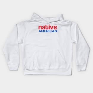 Native American Red and Blue Kids Hoodie